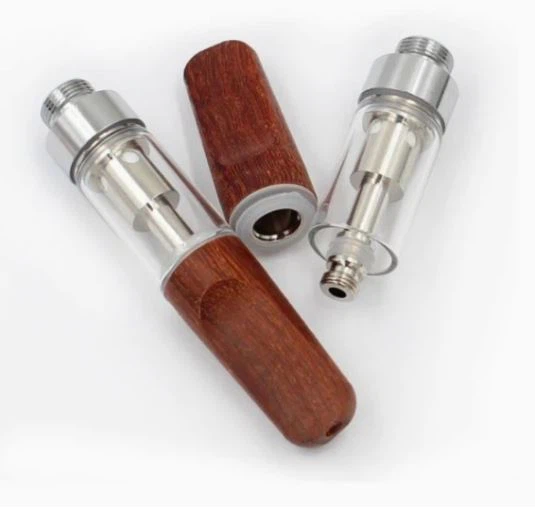 Cigarette Atomizer Empty Vape Vaporizer Pen Cart Cartridge Wooden Drip Tip Cigarette Holder